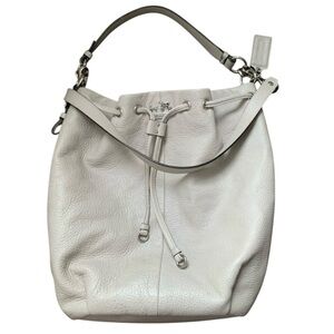 Vintage Y2K 2011 COACH Madison F1120-17016 Leather Drawstring Grey Bag LIKE NEW
